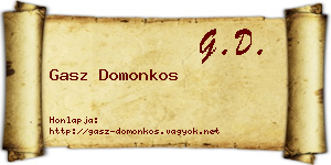 Gasz Domonkos névjegykártya
